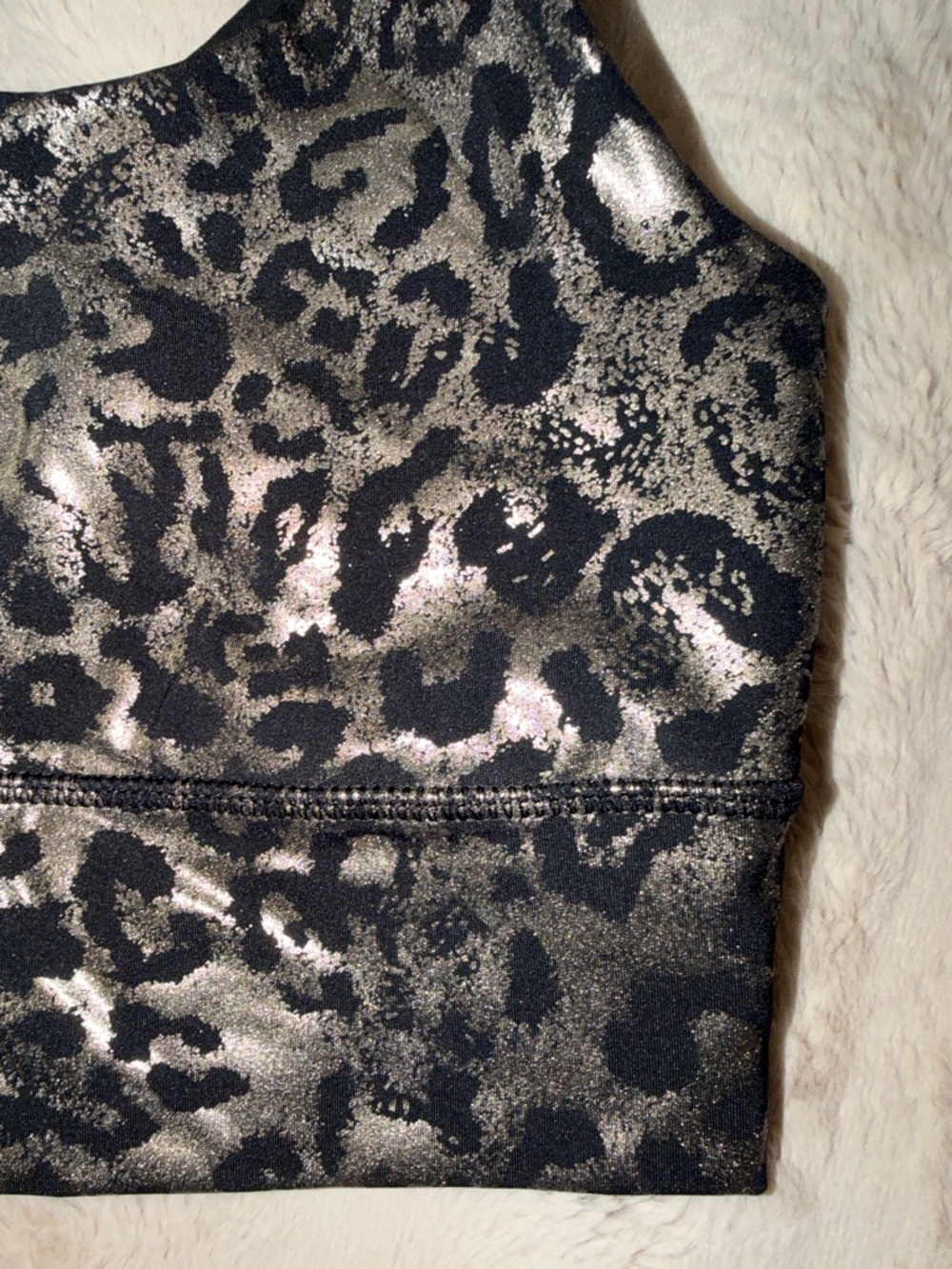DYI Metallic Leopard Sports Bra - Black & Silver - Picture 8 of 8